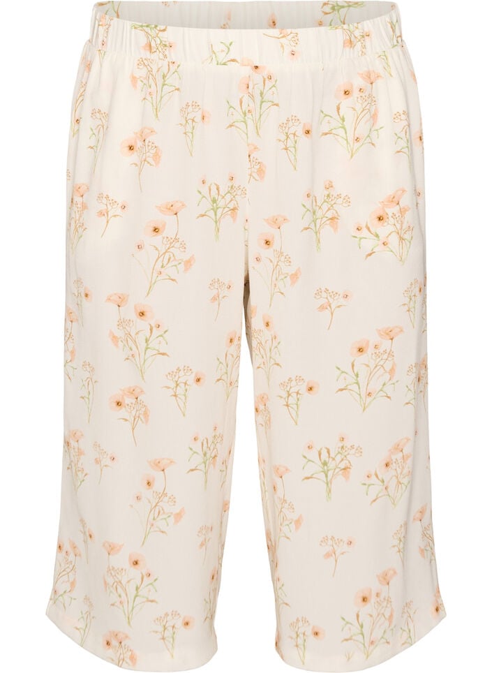 Culottebukser med print, Vanilla, Packshot image number 0