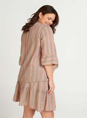 Kort nederdel med striber, Rose Smoke stripe, Model image number 1