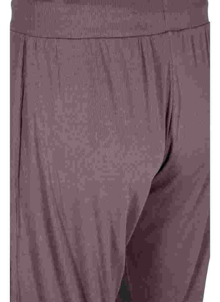 Løse culotte bukser i ribkvalitet, Sparrow, Packshot image number 3