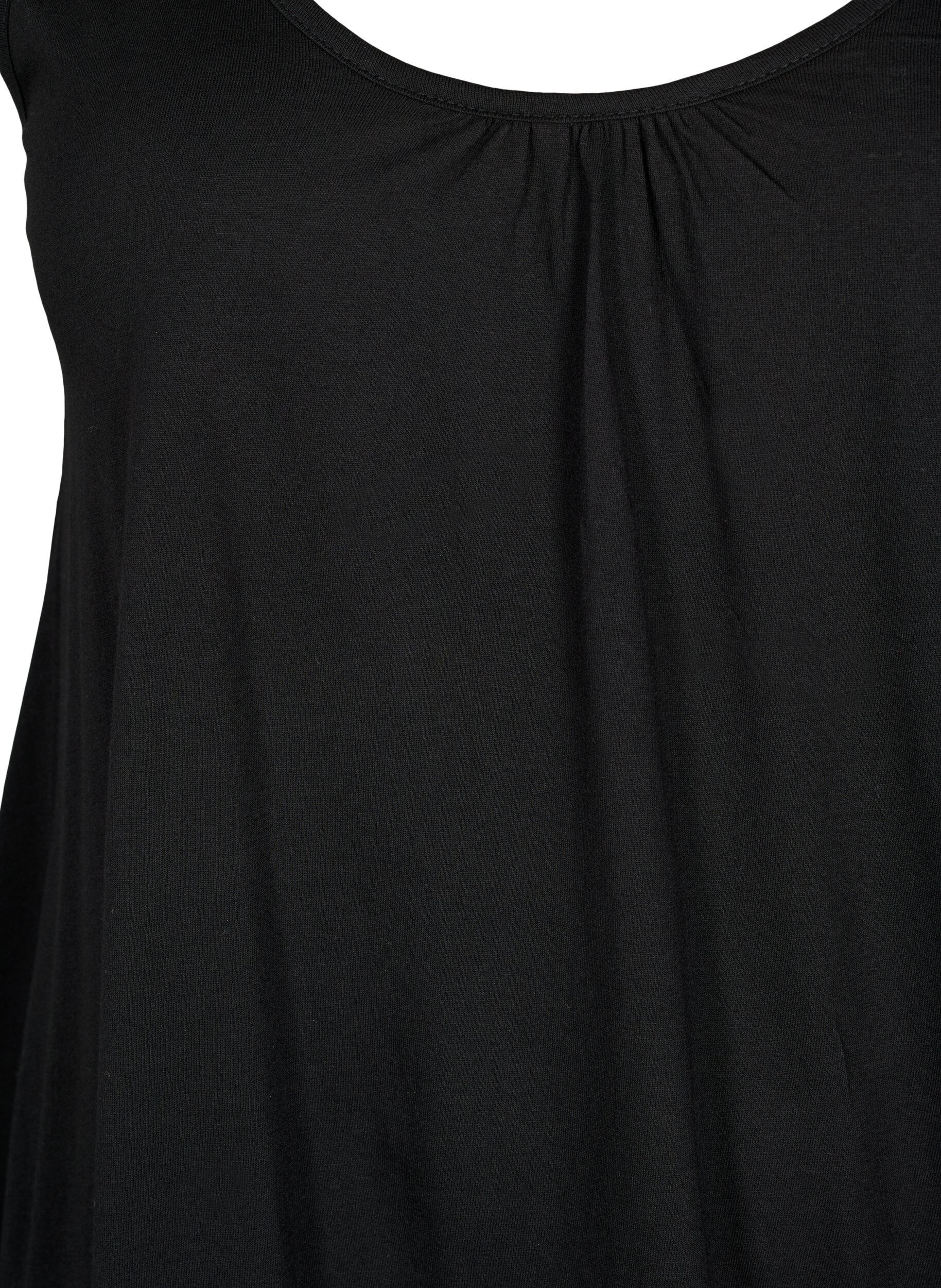 ZizziTop med a-shape og rund hals, Black, Packshot image number 2