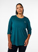 Tr&aelig;ningsbluse med 3/4 &aelig;rmer, Gr&oslash;n, Model image number 0