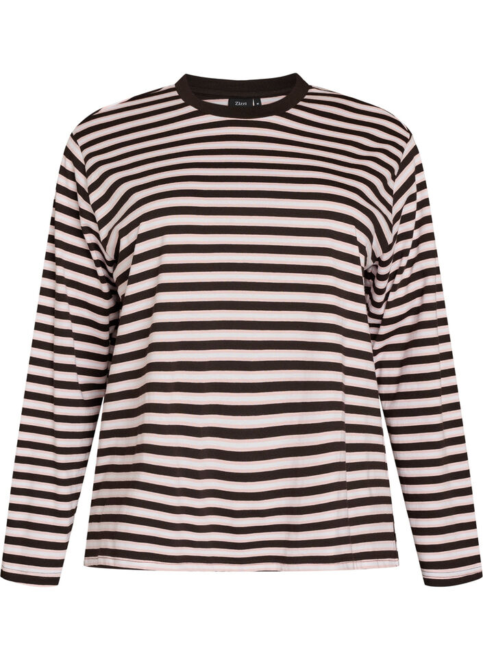 Basis t-shirt med lange &aelig;rmer, Lyser&oslash;d, Packshot image number 0