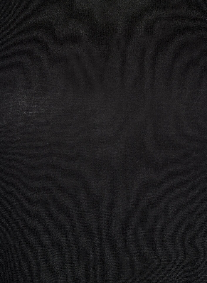 Lang&aelig;rmet bluse i uld og viskose, Sort, Packshot image number 2