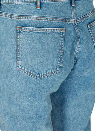 Cropped mom fit Mille jeans med løs pasform, Light blue denim, Packshot image number 3