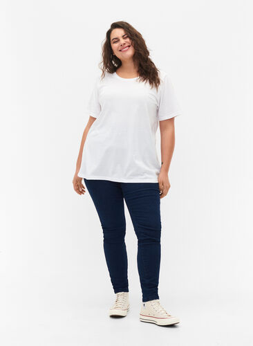 FLASH - 2-pak t-shirts med rund hals, White/Black, Model image number 2