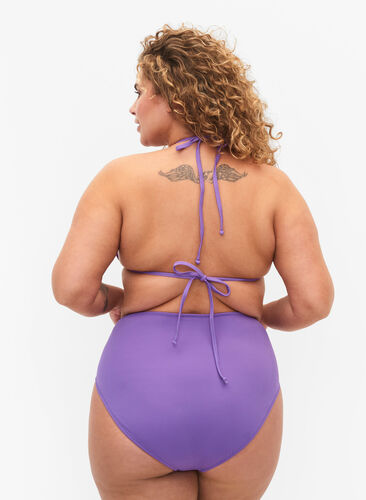 Bikini trusse med høj talje, Royal Lilac, Model image number 1