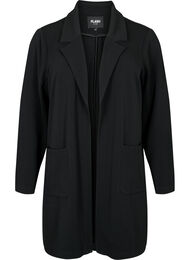 Lang blazer med lommer, Sort