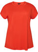 Kort&aelig;rmet T-shirt i bomuldsblanding, Orange, Packshot image number 0
