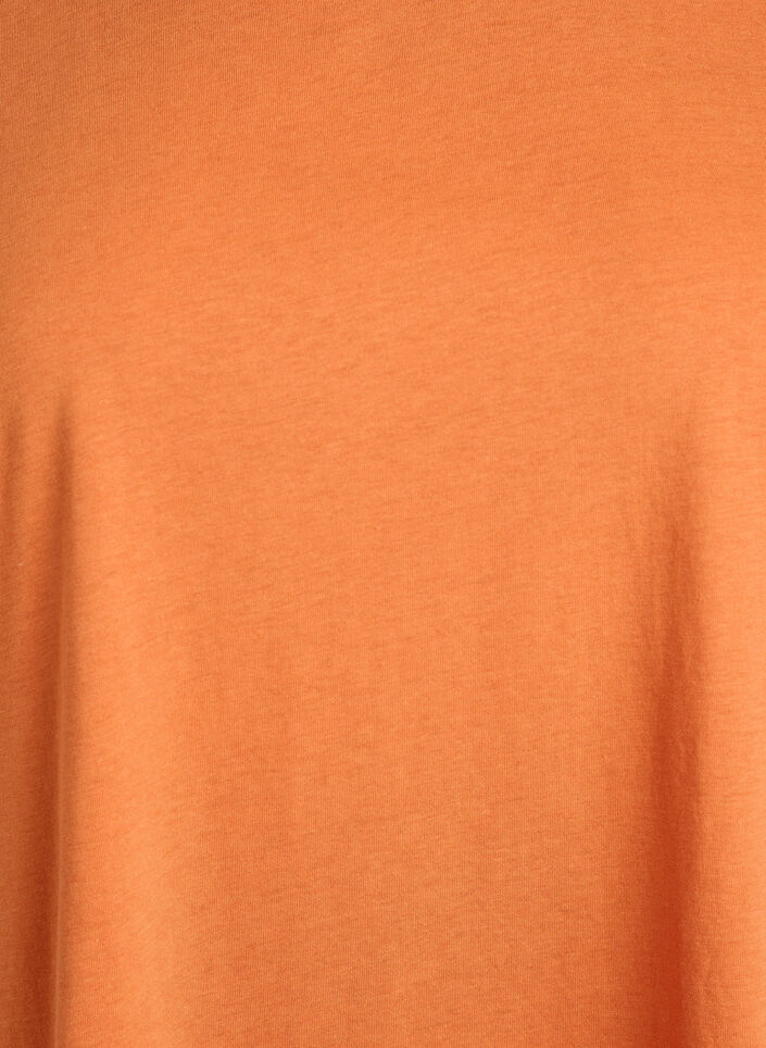 Kort&aelig;rmet t-shirt i bomuldsblanding, Orange, Packshot image number 2