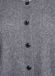 Ribstrikket cardigan med knapper, Gr&aring;, Packshot image number 2