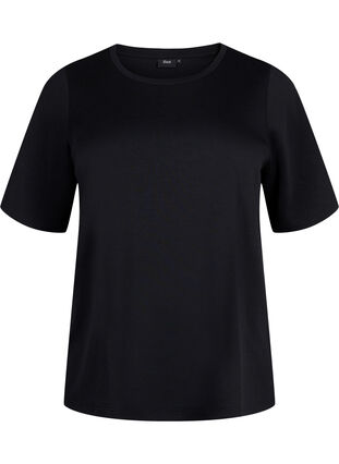 T-shirt i modalmix, Black, Packshot image number 0