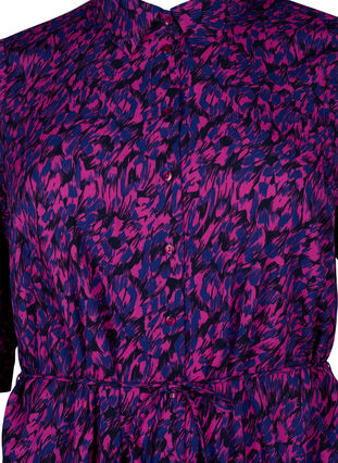 FLASH - Skjortekjole med print, Pink Blue AOP, Packshot image number 2
