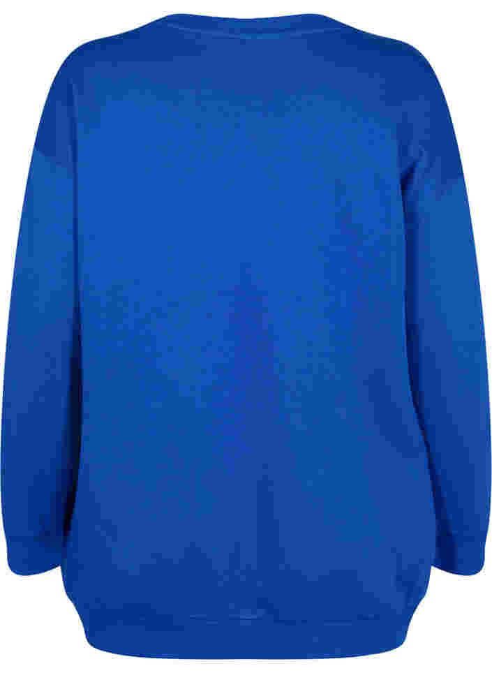 Sweatshirt i bomuld med tryk, Surf the web, Packshot image number 1
