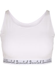 Bomulds bh med justerbare stropper, Bright White