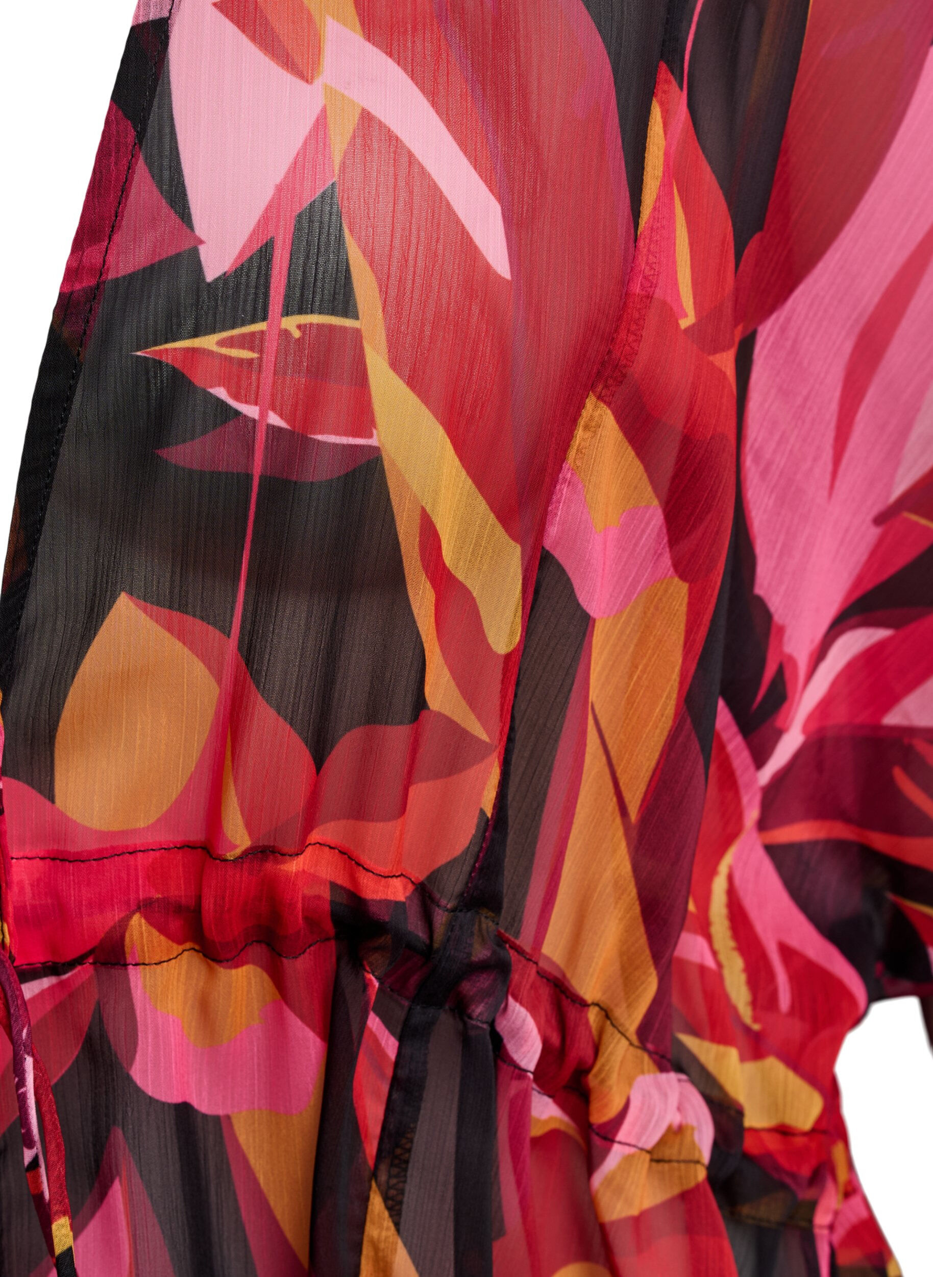 Zizzi Strand kimono med print, R&oslash;d, Packshot image number 2