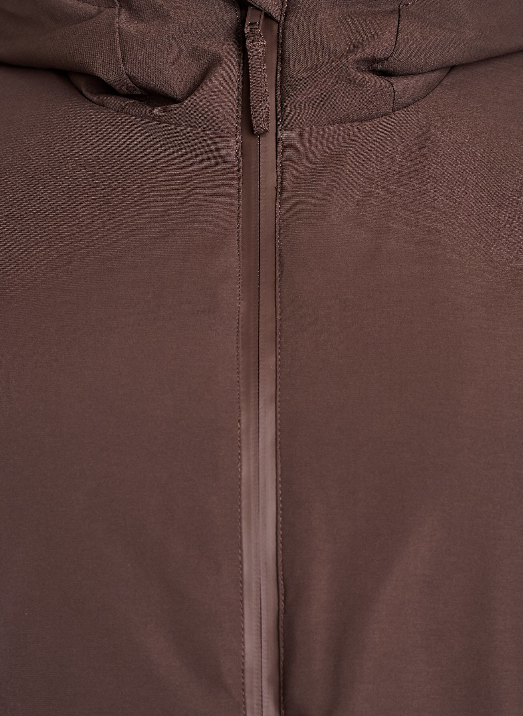 ZizziVinterjakke med justerbar talje, Brun, Packshot image number 2
