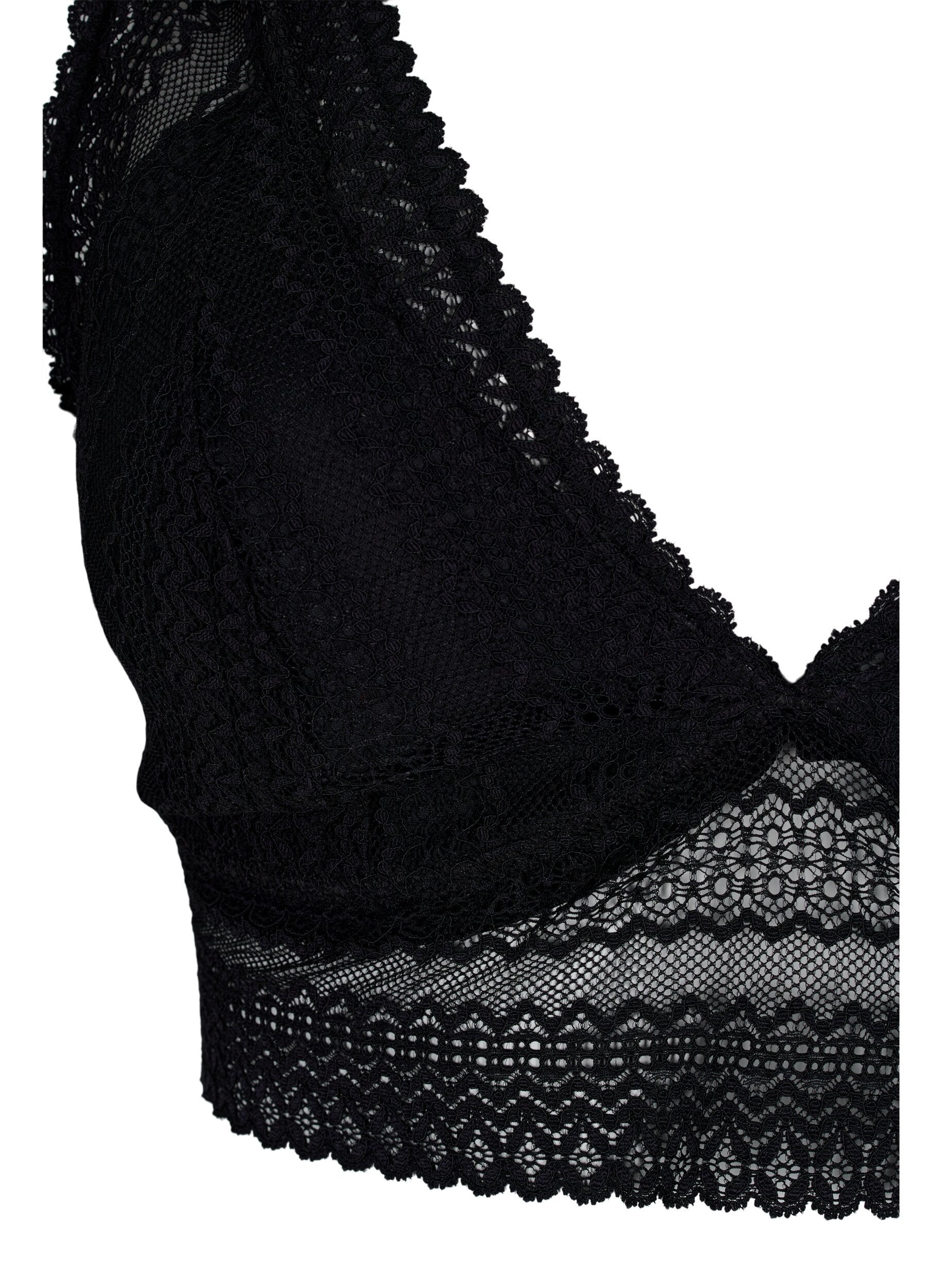 Zizzi Blonde bh med bl&oslash;d vattering, Black, Packshot image number 2