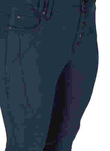 Forstad Overleve Spole tilbage Tætsiddende bukser med knaplukning - Blå - Str. 44 - Zizzi