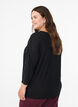 Jerseybluse med 3/4 &aelig;rmer, Sort, Model image number 2