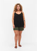 Strop top i viskose, Sort, Model image number 1