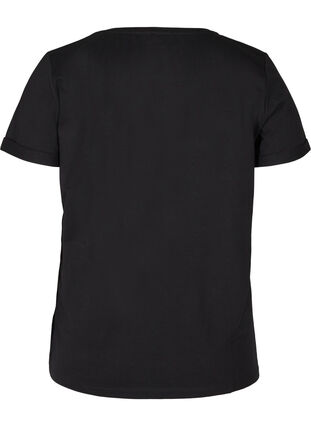Trænings t-shirt med print, Black, Packshot image number 1