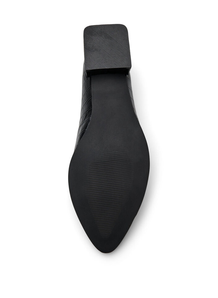 Wide fit - Loafers med glitter, Sort, Packshot image number 4