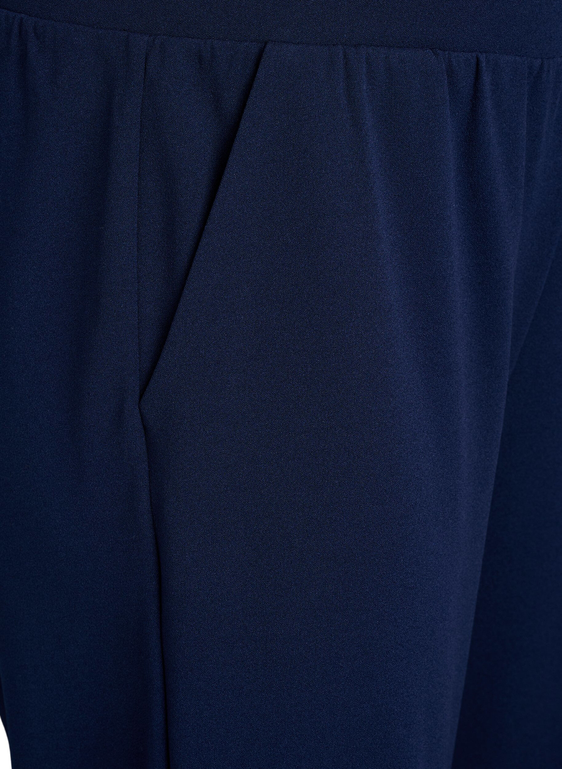 Zizzi L&oslash;se knickers med h&oslash;j talje, Bl&aring;, Packshot image number 2