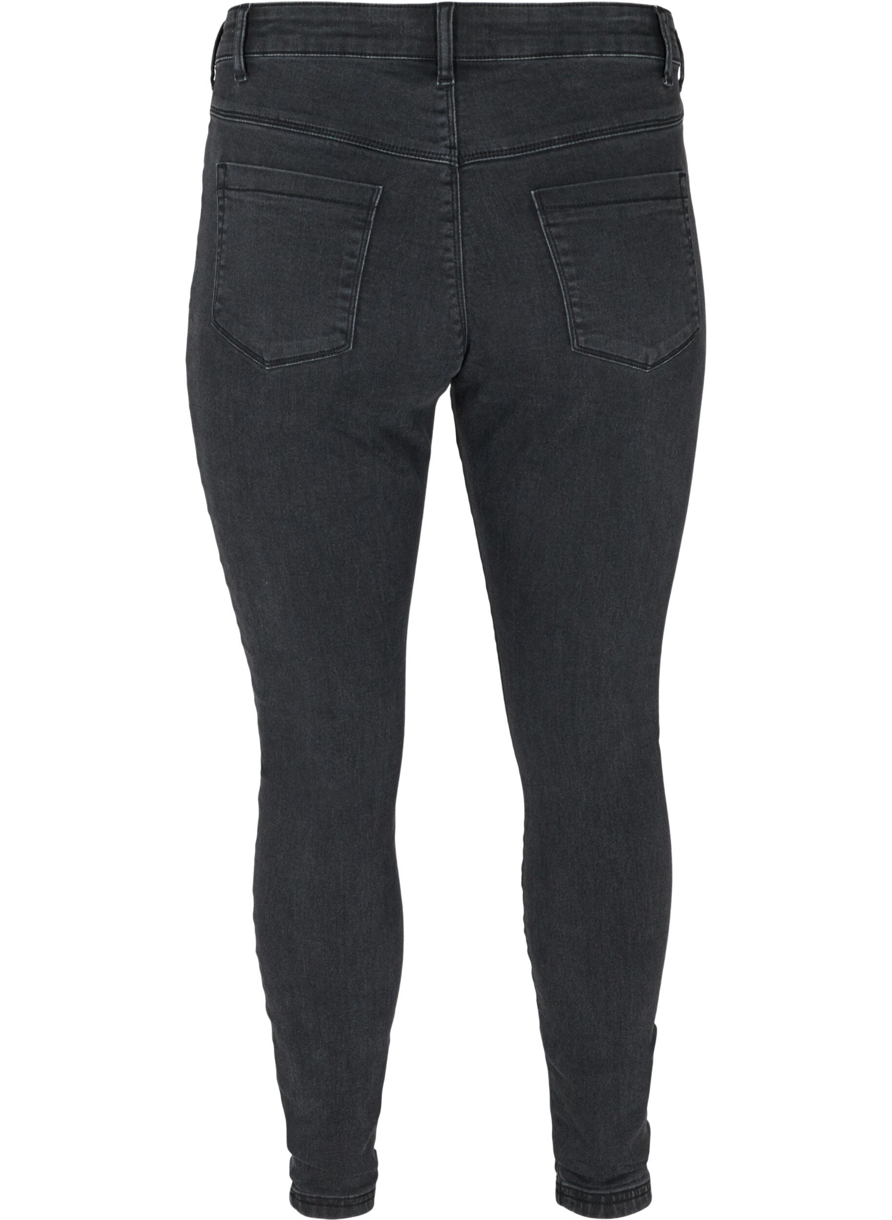 Zizzi Jeggings i bomuldsmix, Grey Denim, Packshot image number 1