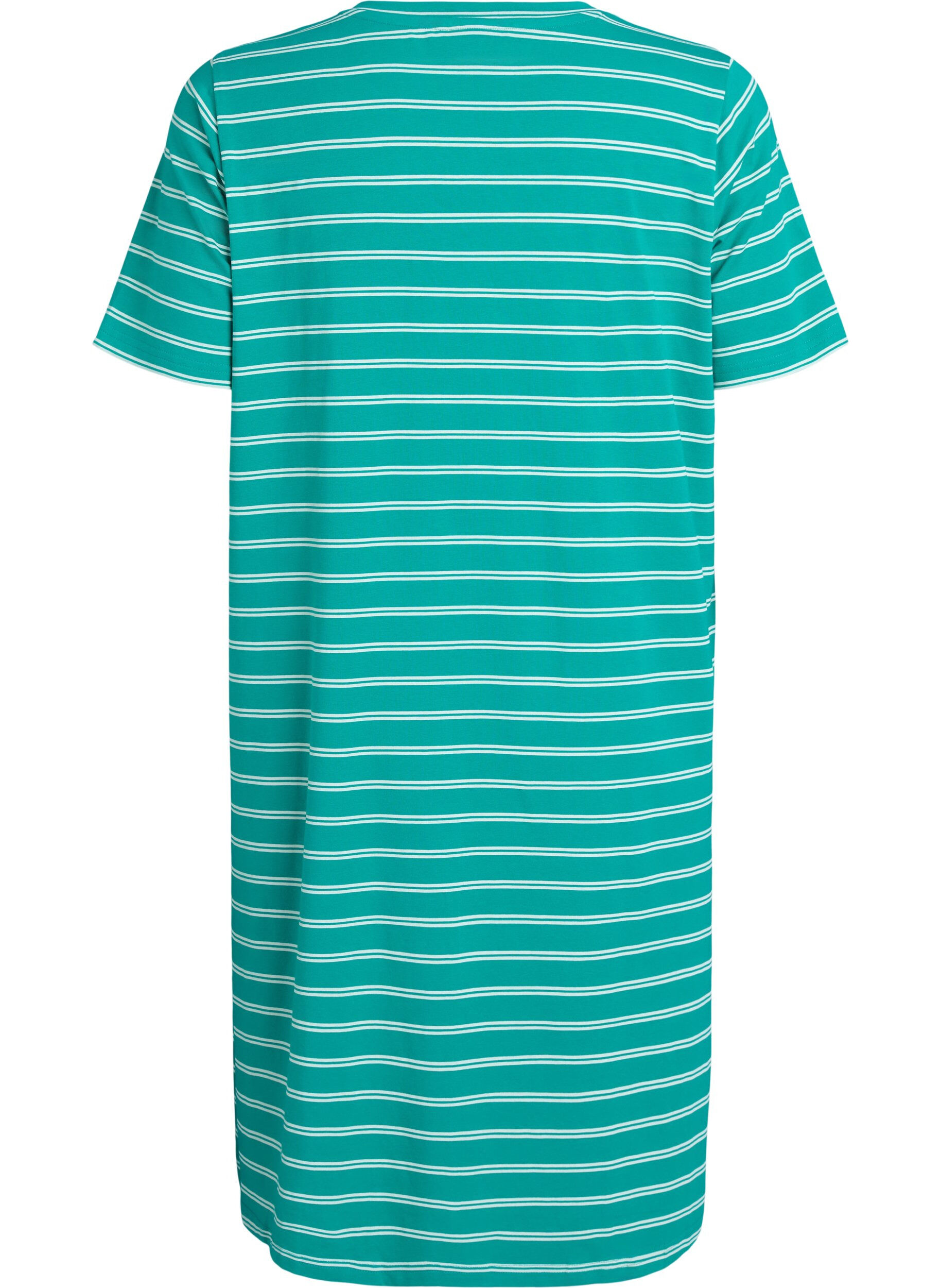 Zizzi Bomuldskjole med twist-detalje, Gr&oslash;n, Packshot image number 1