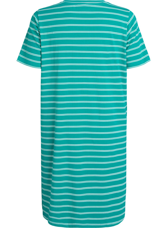 Bomuldskjole med twist-detalje, Gr&oslash;n, Packshot image number 1