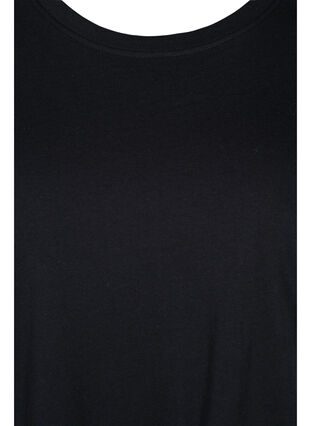 Meleret t-shirt med korte ærmer, Black, Packshot image number 2