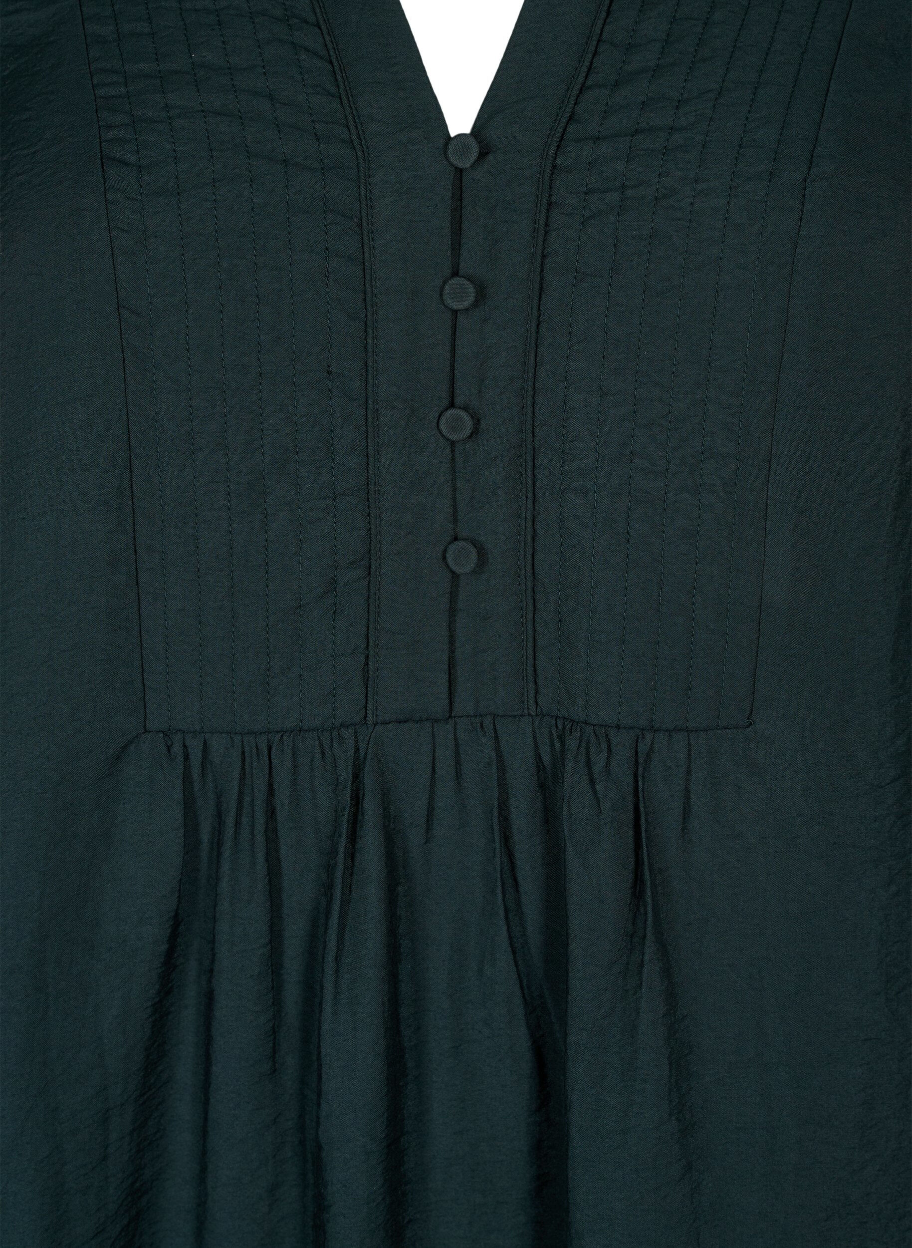 Zizzi Kort kjole med syninger og knapper, Scarab, Packshot image number 2