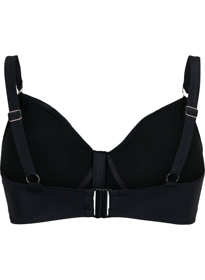 Bikini b&oslash;jle bh med draperinger, Sort, Packshot image number 1