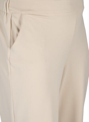 Ensfarvede culotte bukser med lommer, Off White, Packshot image number 2