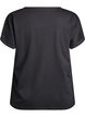T-shirt i bomuld med crochetdetalje, Sort, Packshot image number 1