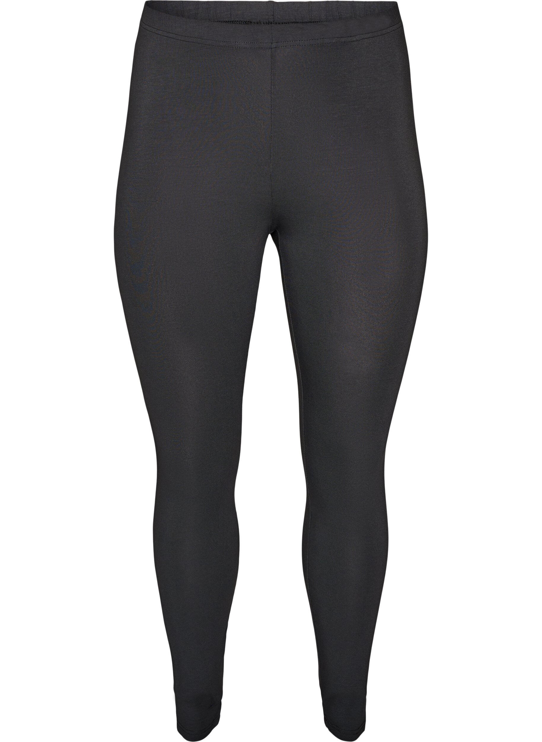 ZizziBasis leggings i viskose, Gr&aring;, Packshot image number 0