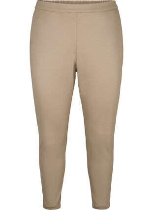 Cropped bukser med lommer, Silver Mink, Packshot image number 0