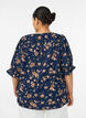 Skjortebluse med 1/2 &aelig;rmer, Bl&aring;, Model image number 2