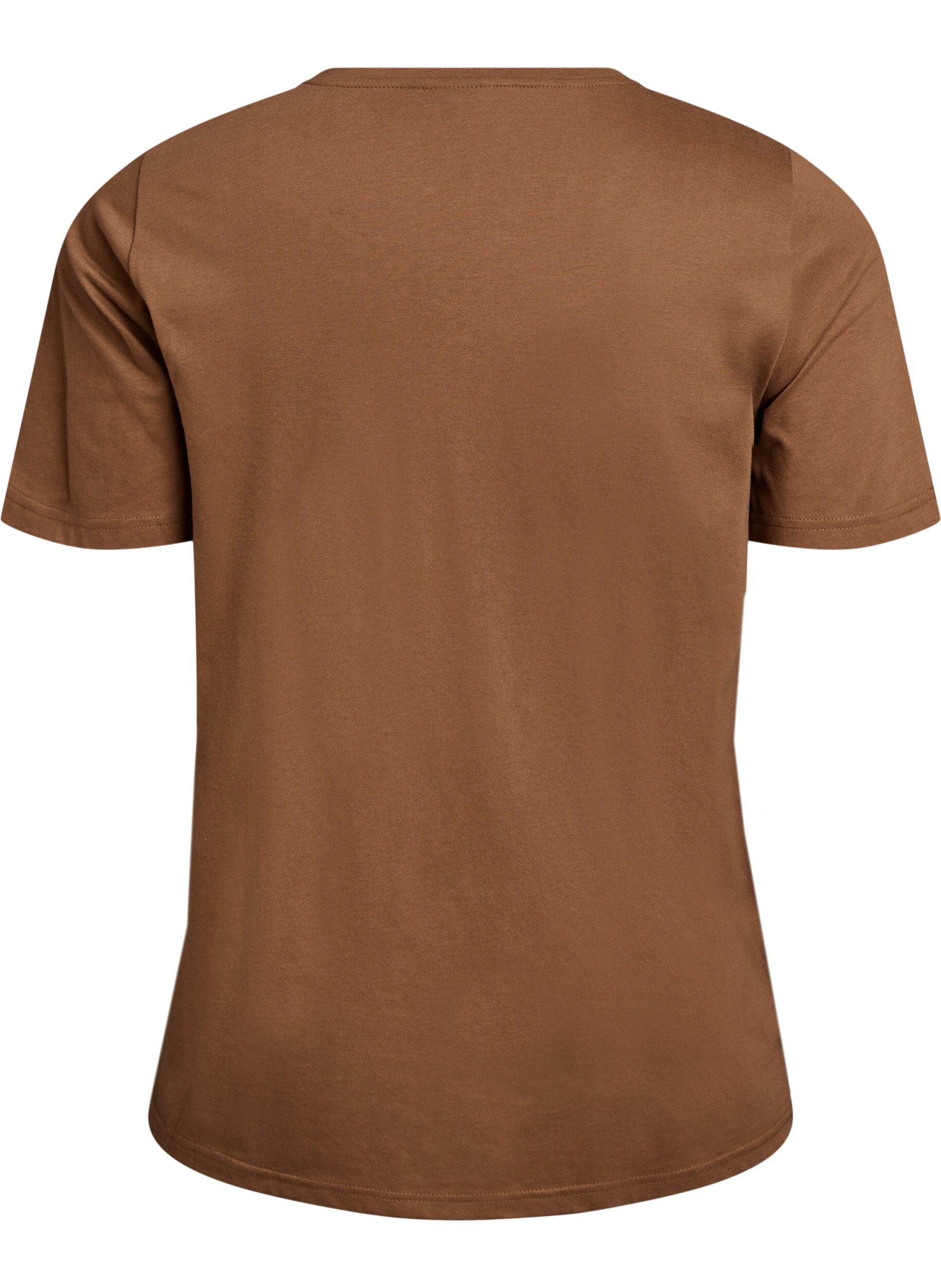 Zizzi T-shirt med motiv, Brun, Packshot image number 1