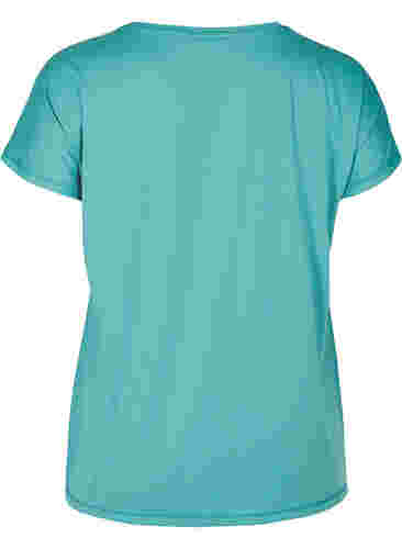 Ensfarvet trænings t-shirt, Deep Sea, Packshot image number 1