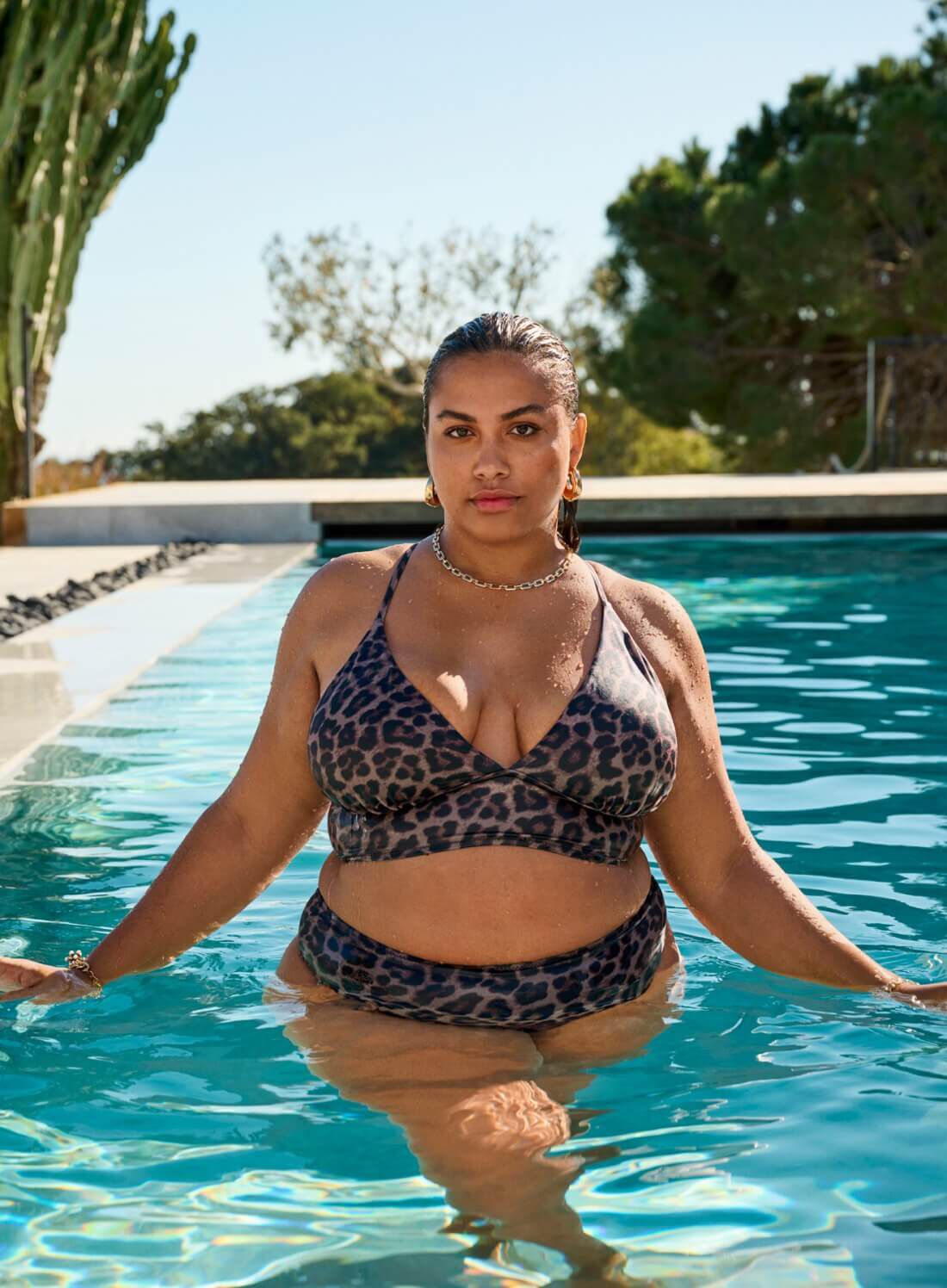 Zizzi Leopard bikinis&aelig;t, , Model