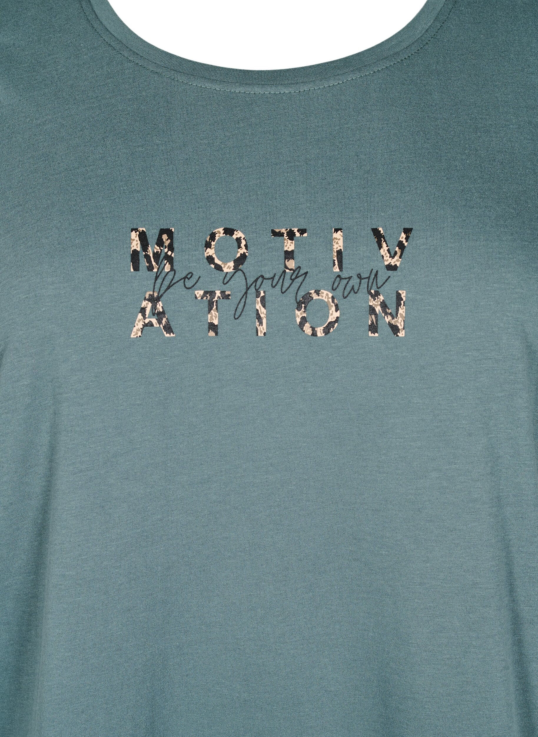 Zizzi FLASH - T-shirt med motiv, Gr&oslash;n, Packshot image number 2