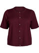Strikket cardigan med hjerteknapper og korte &aelig;rmer, R&oslash;d, Packshot image number 0