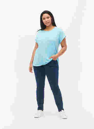 Meleret t-shirt med korte ærmer, Blue Atoll Mél, Model image number 2