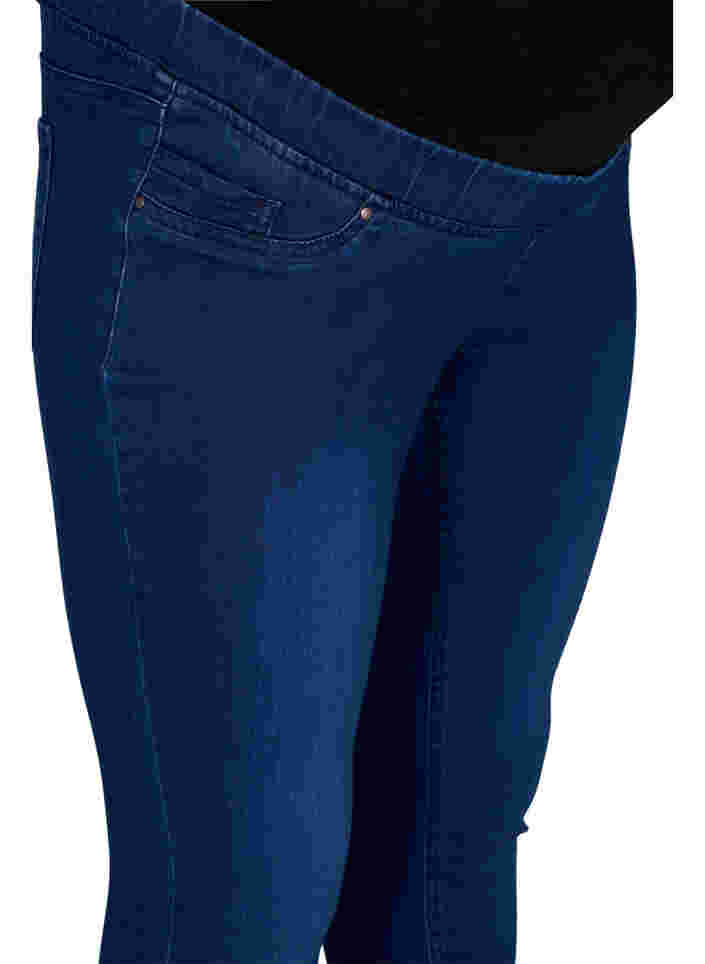 Graviditets jeggings i bomuldsmix, Dark blue denim, Packshot image number 2