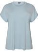 T-shirt i viskose med glimmerstriber, Bl&aring;, Packshot image number 0