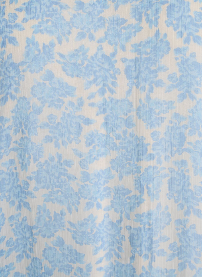 Kort kjole i chiffon med crochet-detaljer, Bl&aring;, Packshot image number 2