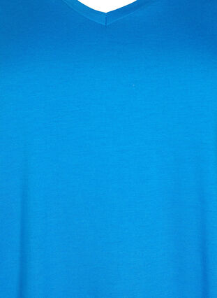 Kortærmet t-shirt med a-shape, French Blue, Packshot image number 2