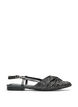 Glitrende slingback med sl&oslash;jfedetalje, Sort, Packshot image number 0