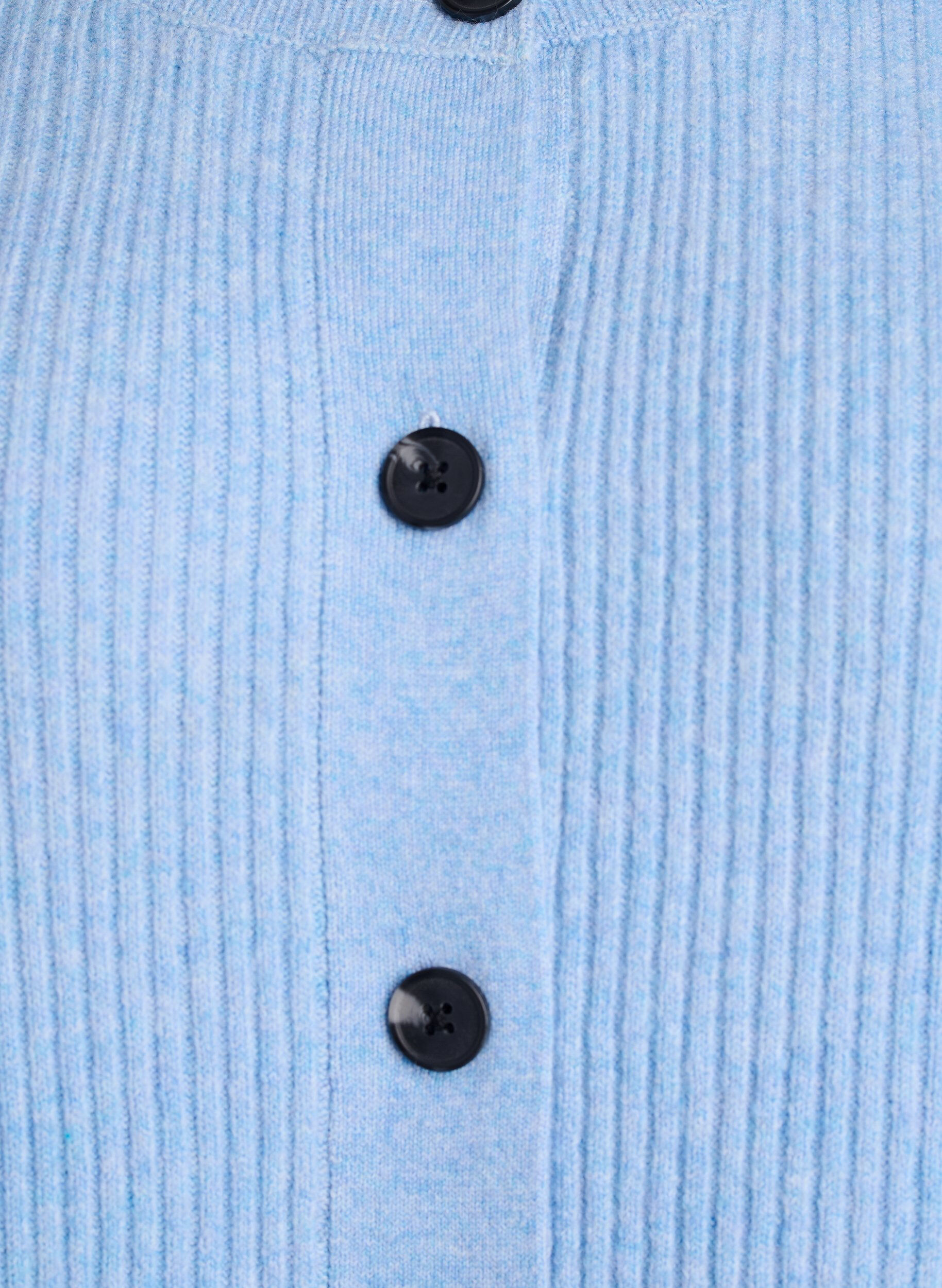 ZizziRibstrikket cardigan med knapper, Bl&aring;, Packshot image number 2